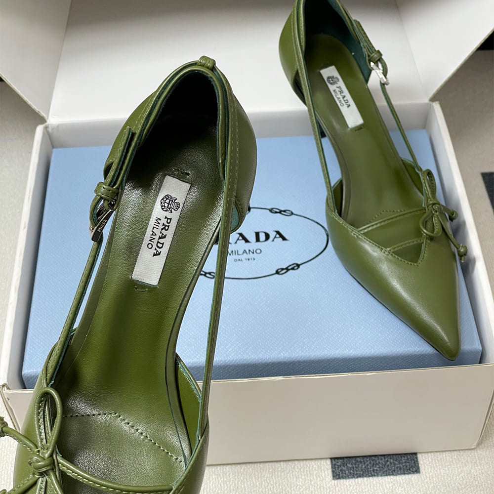 Prada Open-side leather pumps