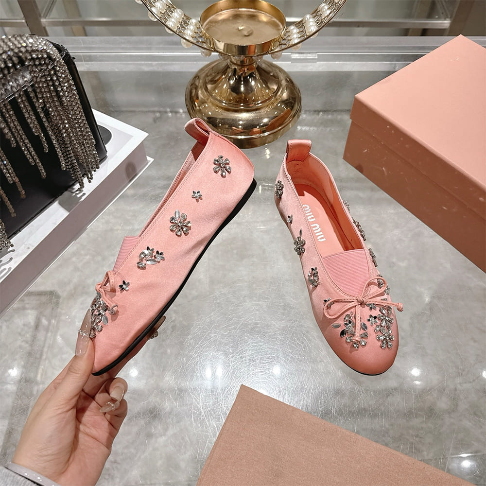 MIUMIU Satin ballerinas
