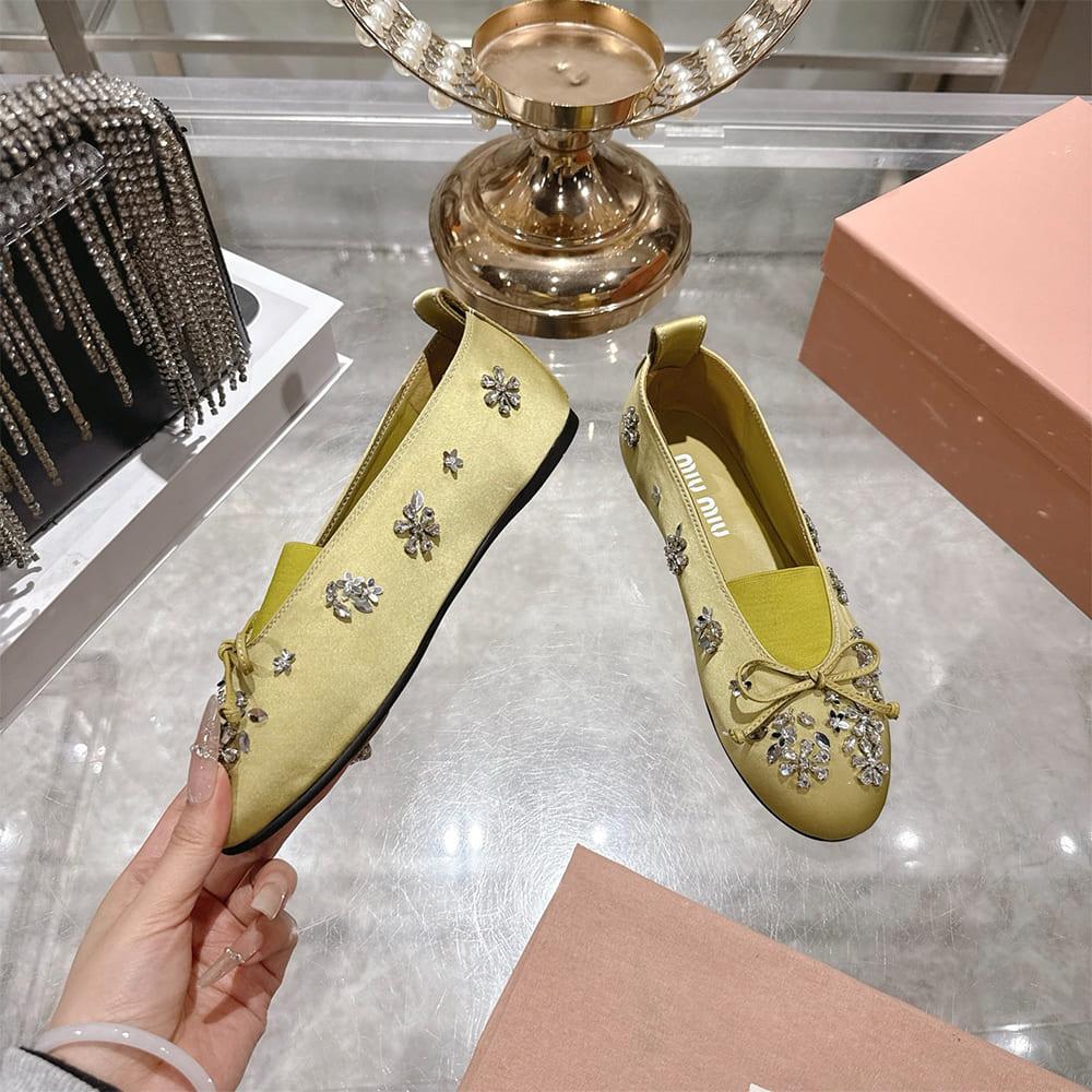 MIUMIU Satin ballerinas
