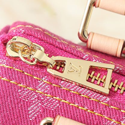 Louis Vuitton Nano Speedy Pink Denim 16cm M27603