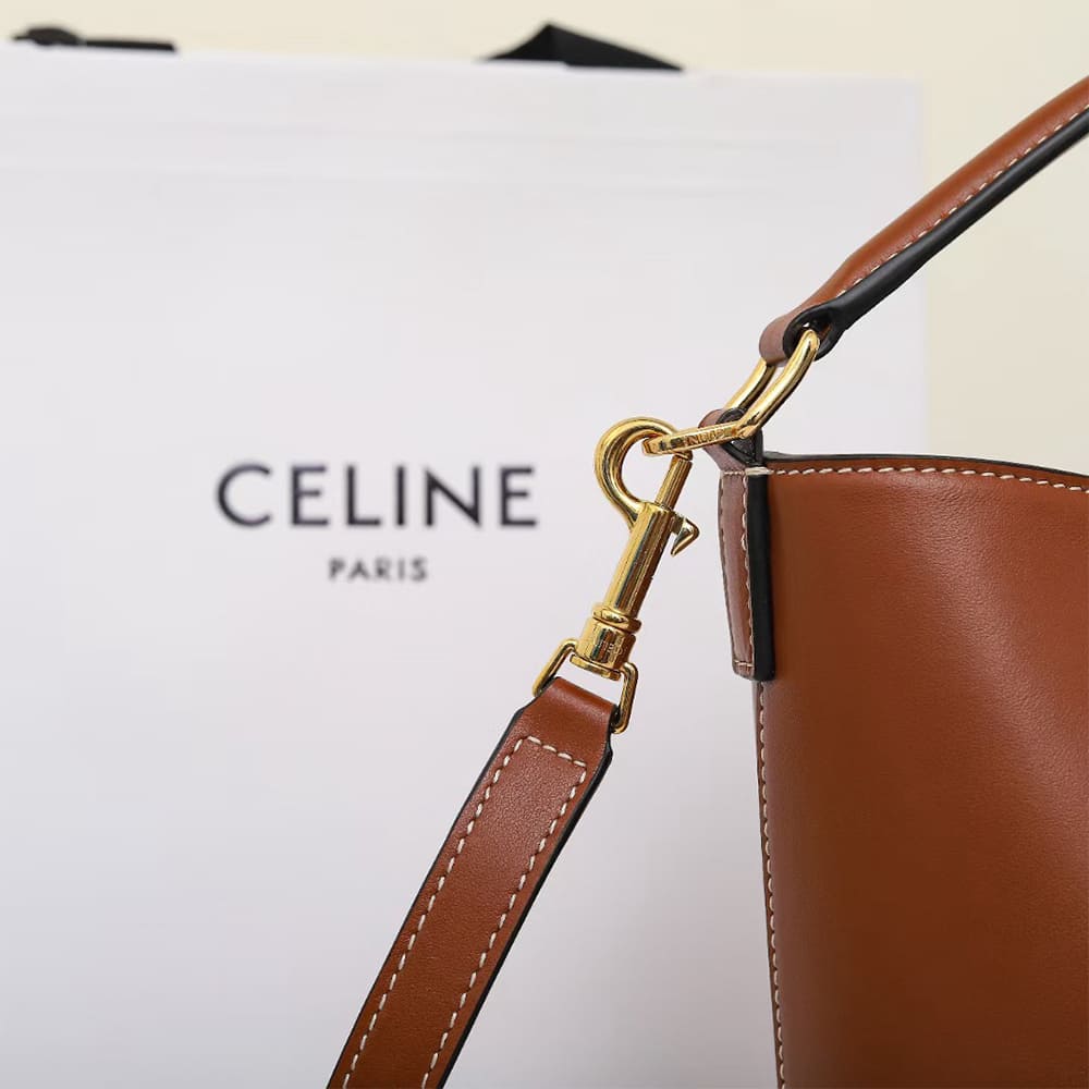 CELINE SMALL BUCKET LOUISE IN SMOOTH CALFSKIN(HIGH-END GRADE)