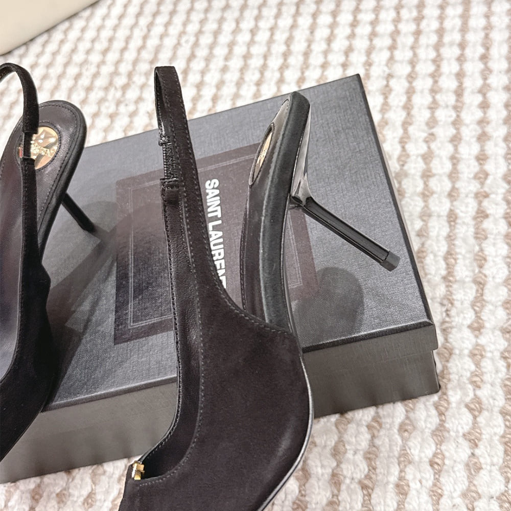YSL BABYLONE BRETEUIL slingback pumps in suede