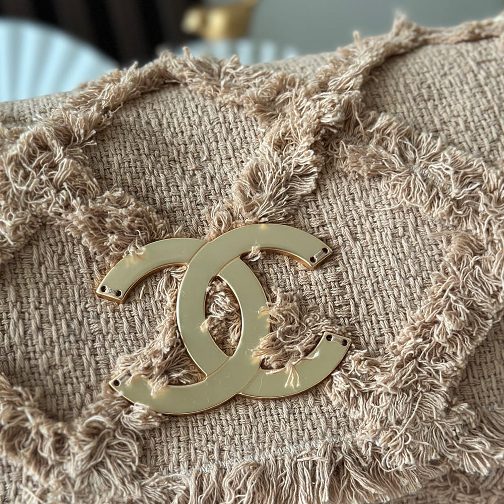Chanel Crochet Tweed Extra Large Flap Bag(HIGH-END GRADE)