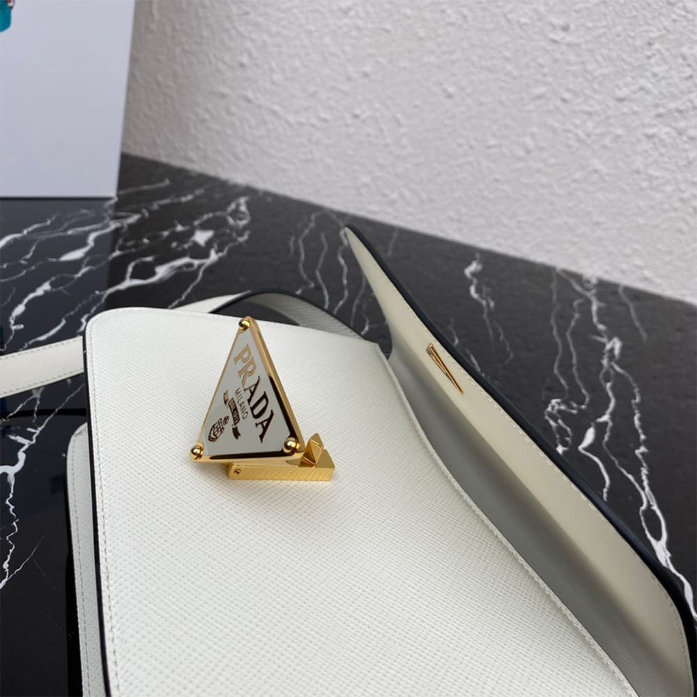 Prada Saffiano leather flap shoulder bag(HIGH-END GRADE)