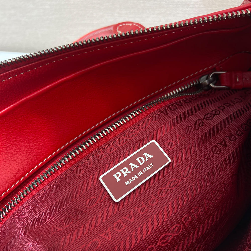 Prada Bonnie medium antiqued leather tote bag(HIGH-END GRADE)