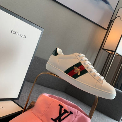 Gucci Ace Embroidered Sneaker Bee White 429446 02JP0 9064