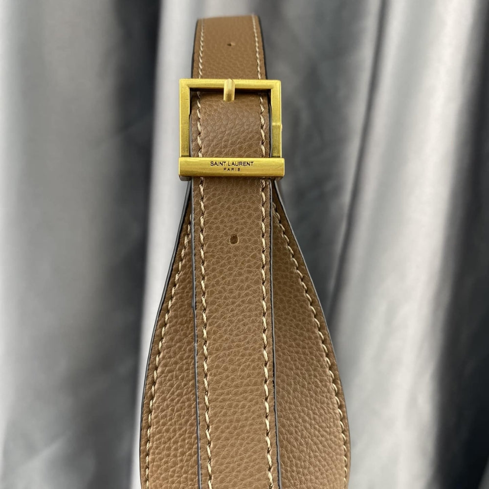 Saint Laurent Le 5 À 7 Soft Small Hobo Bag In Smooth Brown 27Cm