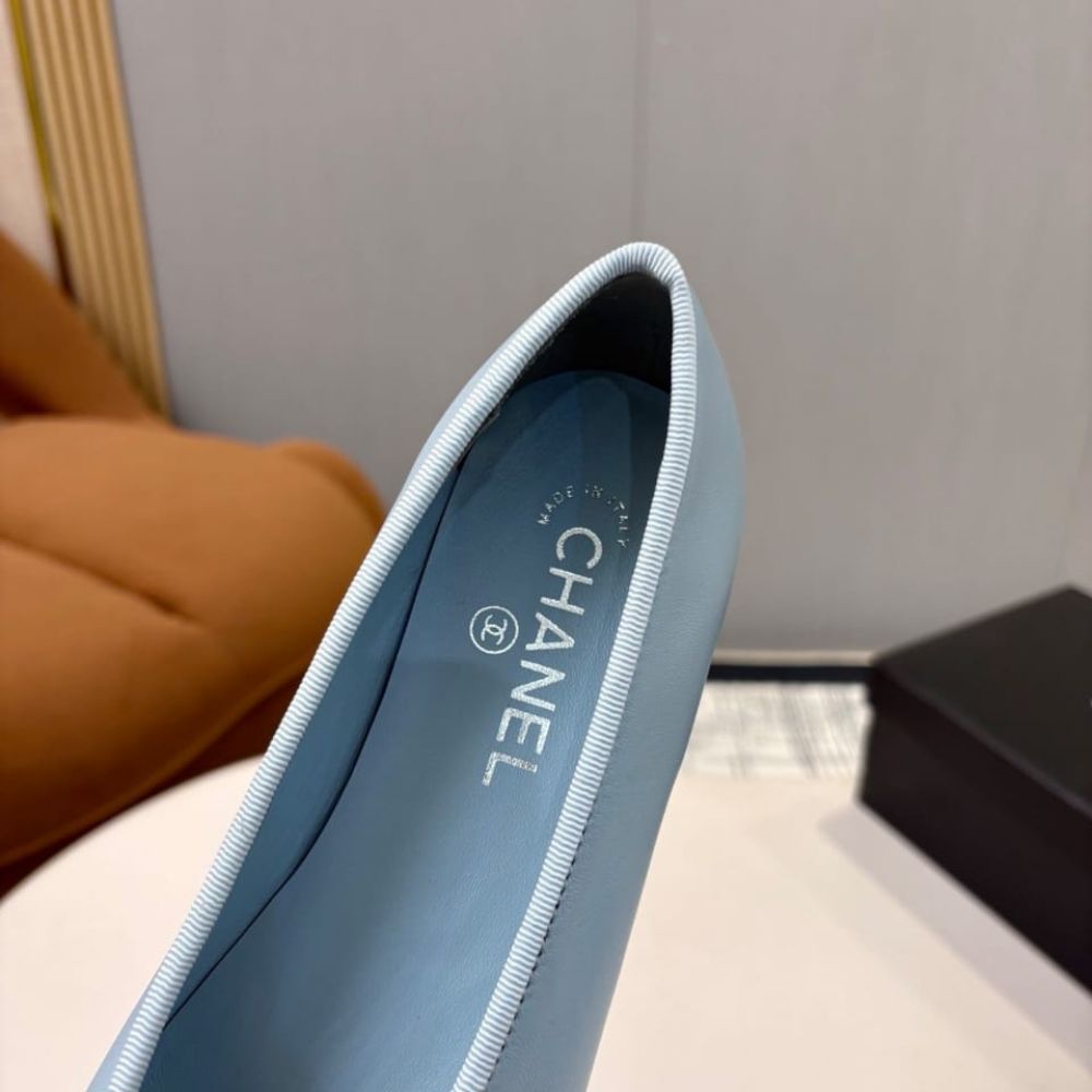 Chanel Ballerine Blue Maroon