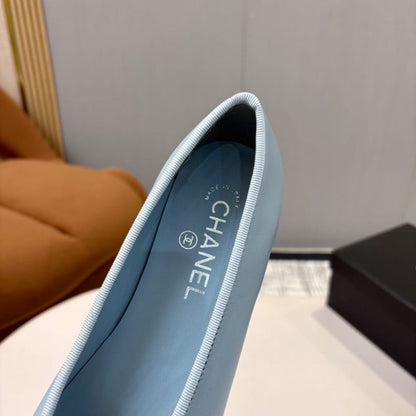 Chanel Ballerine Blue Maroon