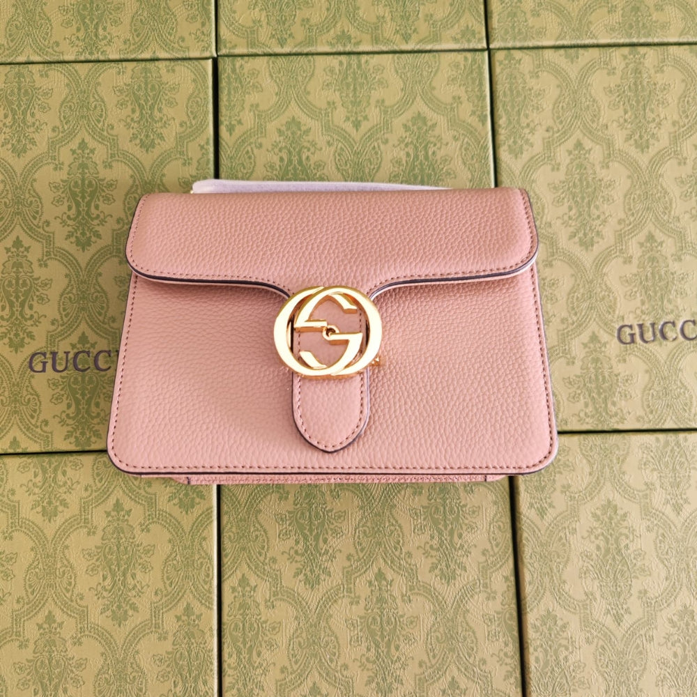 Gucci GG Marmont Shoulder Bag Pink 20Cm
