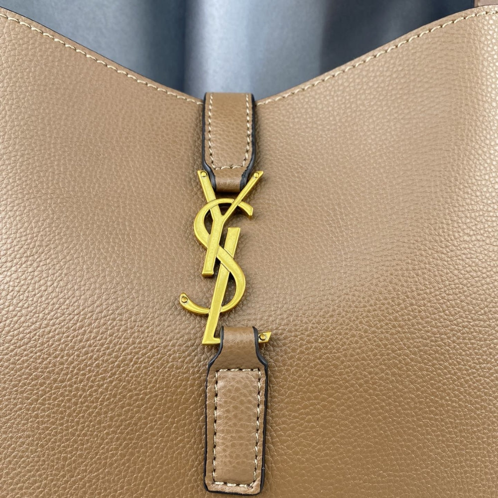 Saint Laurent Le 5 À 7 Soft Small Hobo Bag In Smooth Brown 27Cm