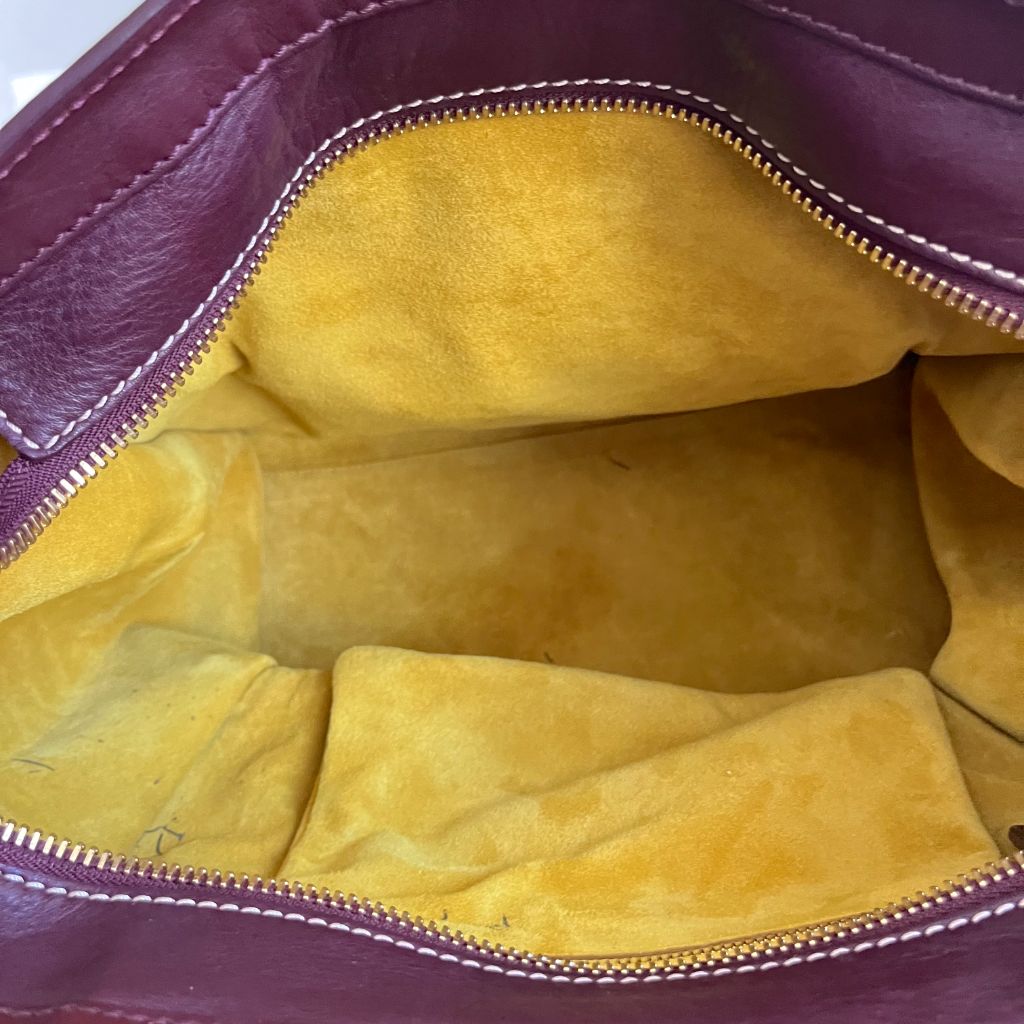 Celine burgundy leather Envelope Luggage Bag