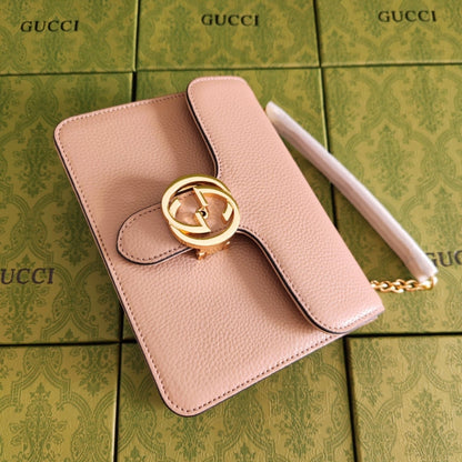 Gucci GG Marmont Shoulder Bag Pink 20Cm