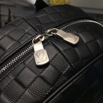 Louis Vuitton Campus Backpack Damier Infini Onyx Silver 39Cm LV N40306