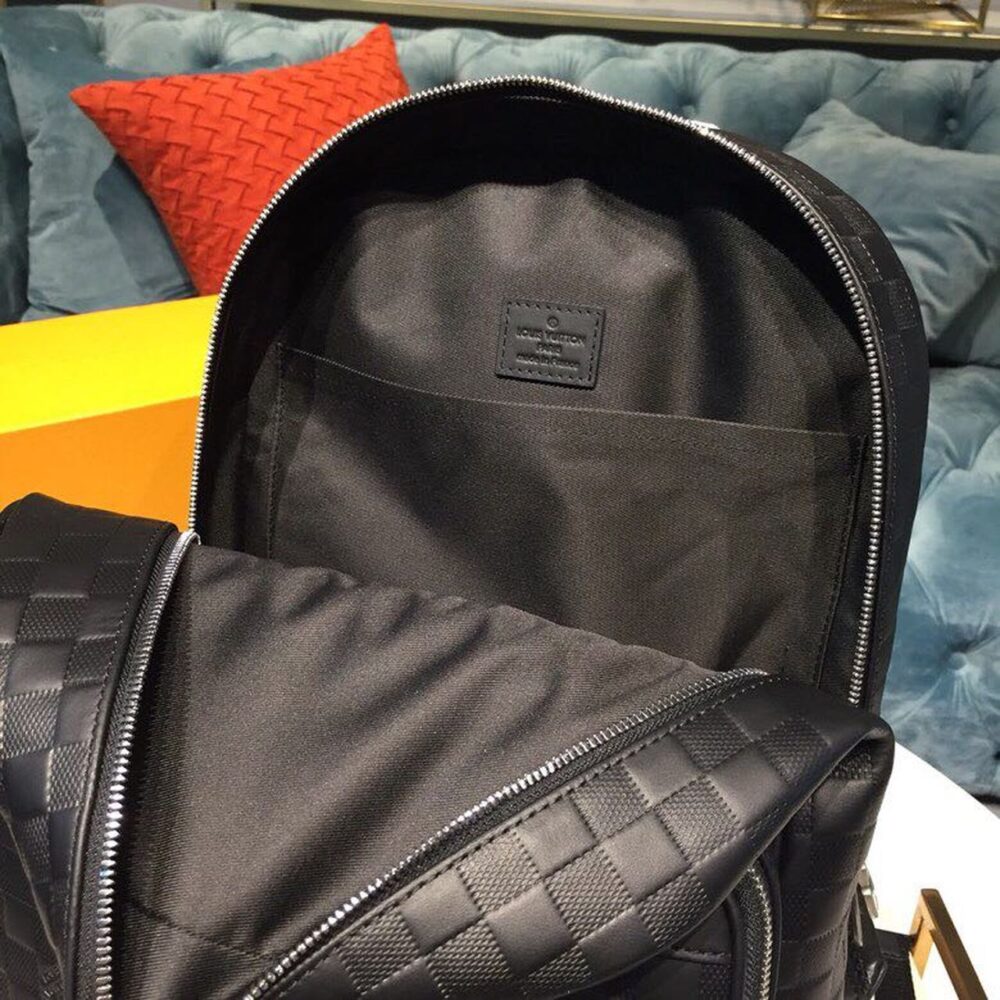 Louis Vuitton Campus Backpack Damier Infini Onyx Silver 39Cm LV N40306