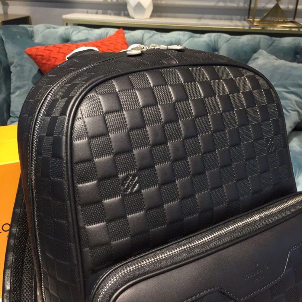 Louis Vuitton Campus Backpack Damier Infini Onyx Silver 39Cm LV N40306