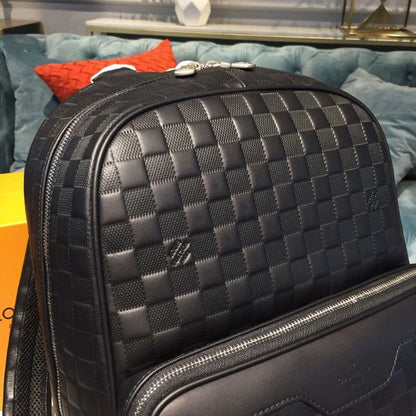 Louis Vuitton Campus Backpack Damier Infini Onyx Silver 39Cm LV N40306