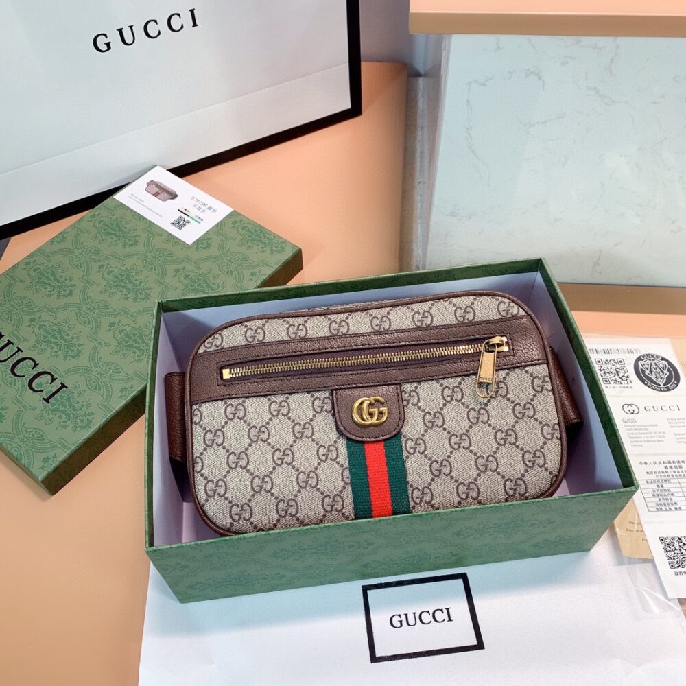 Gucci GG Ophidia Belt Bag Brown 24Cm