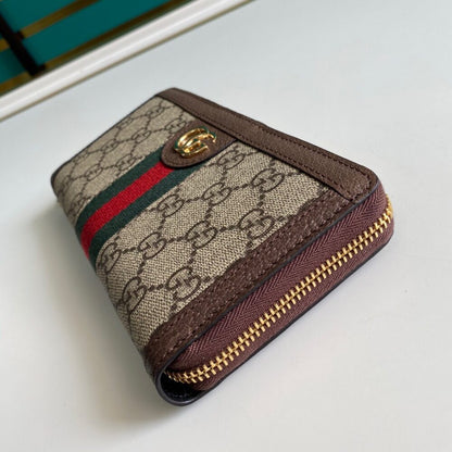 Gucci Ophidia Zip Around Wallet Brown 19Cm 523154 96IWG 8745