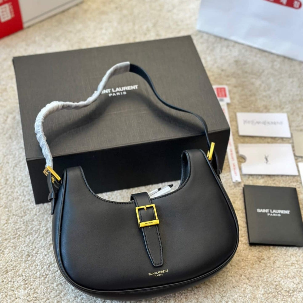 Saint Laurent Le Fermoire Shoulder Bag Black 25Cm 6726152ZA2W 1062