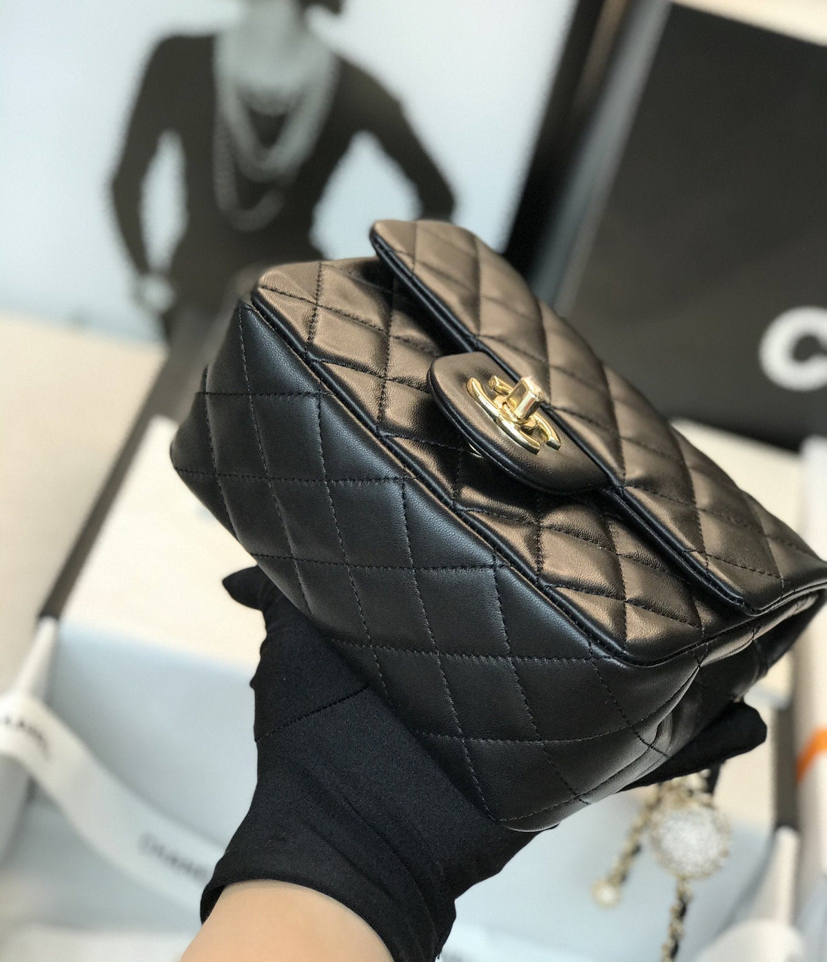 Chanel Classic Mini Square Black