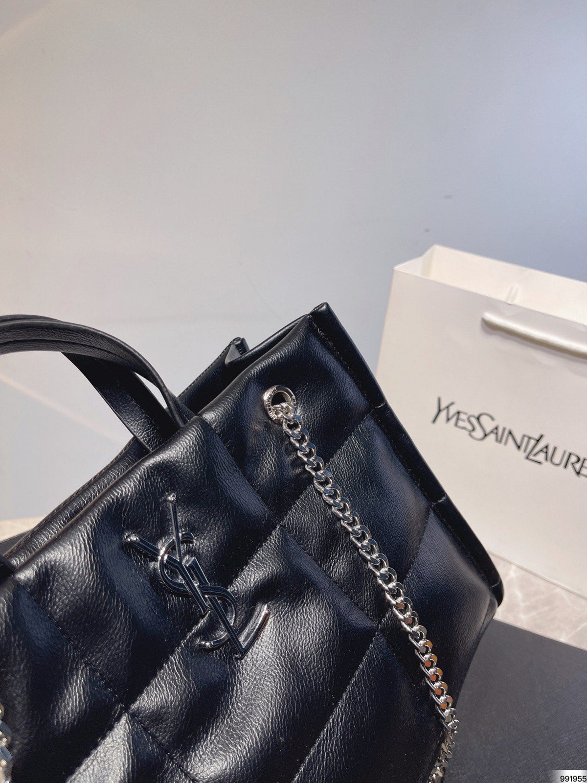 SAINT LAURENT shoulder bag Silver Tone
