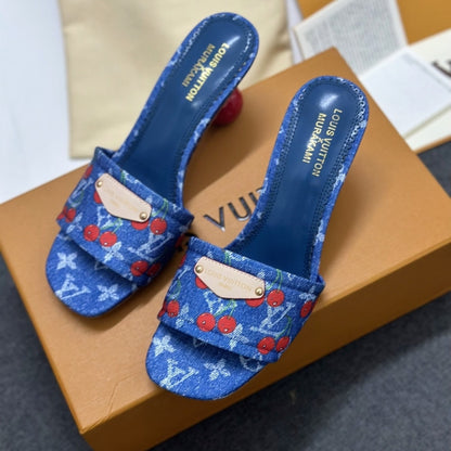 LOUIS VUITTON X TAKASHI MURAKAMI LILY MULE DENIM BLUE 1AHLTF