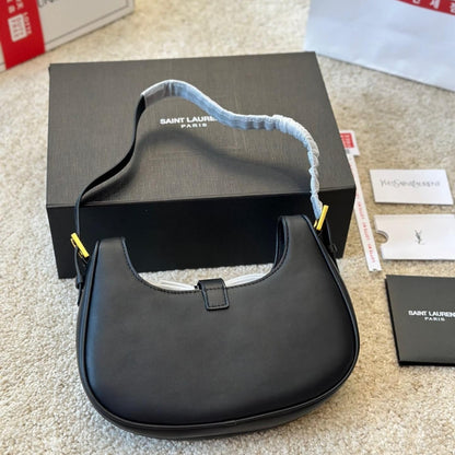 Saint Laurent Le Fermoire Shoulder Bag Black 25Cm 6726152ZA2W 1062