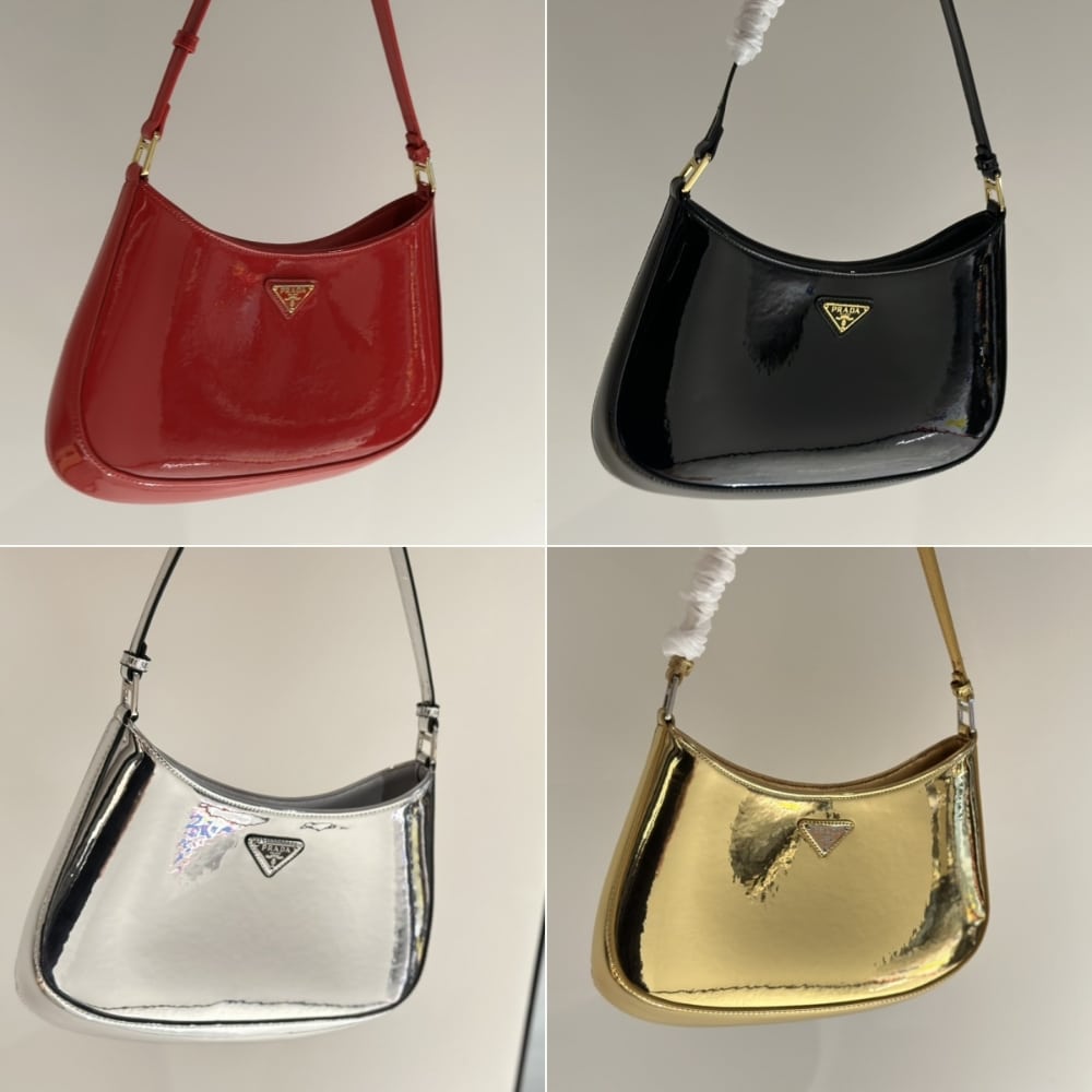 Prada Cleo Patent Leather Bag Cherry Red 27Cm 1BC169 069 F0E06 V HOO