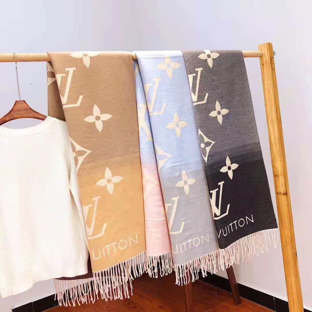 Louis Vuitton Reykjavik Gradient Scarf Brown