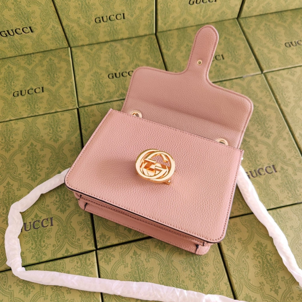 Gucci GG Marmont Shoulder Bag Pink 20Cm