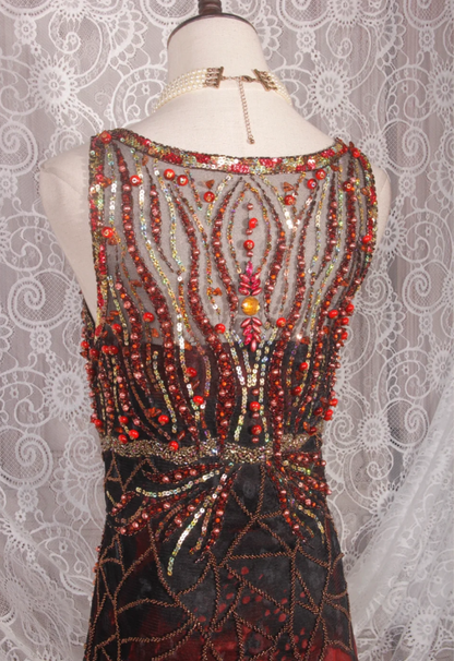 Charming Sleeveless Chiffon Beaded Mermaid Long Party Dress Birthday Prom Gown