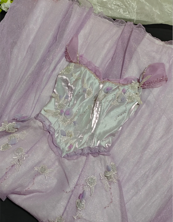 Beautiful Off The Shoulder Birthday Quinceanera Dress Purple Tulle Sequin Appliques Ball Gown Sweet 16 Dress
