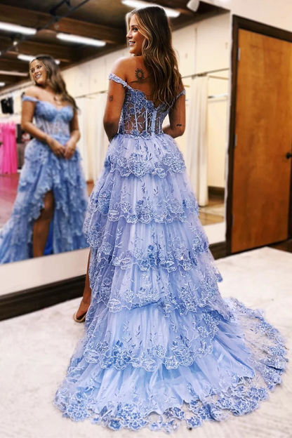 off shoulder ball gown long ball gown paired with neat shiny sequin layered sheer formal party gown