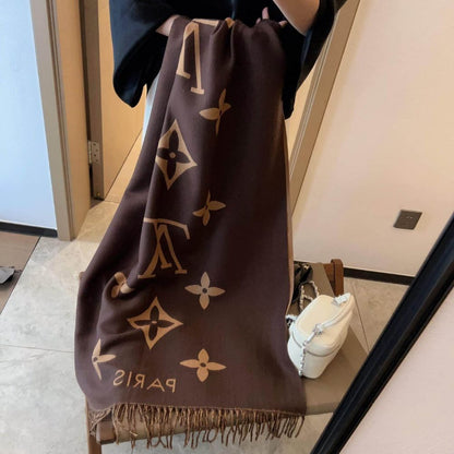 Louis Vuitton Reykjavik Scarf Dark Brown M78125