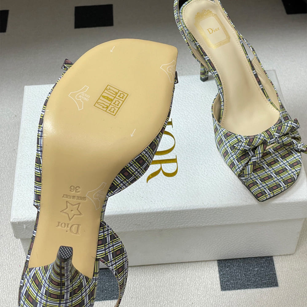 Dior Bow Heeled Slingback Sandal