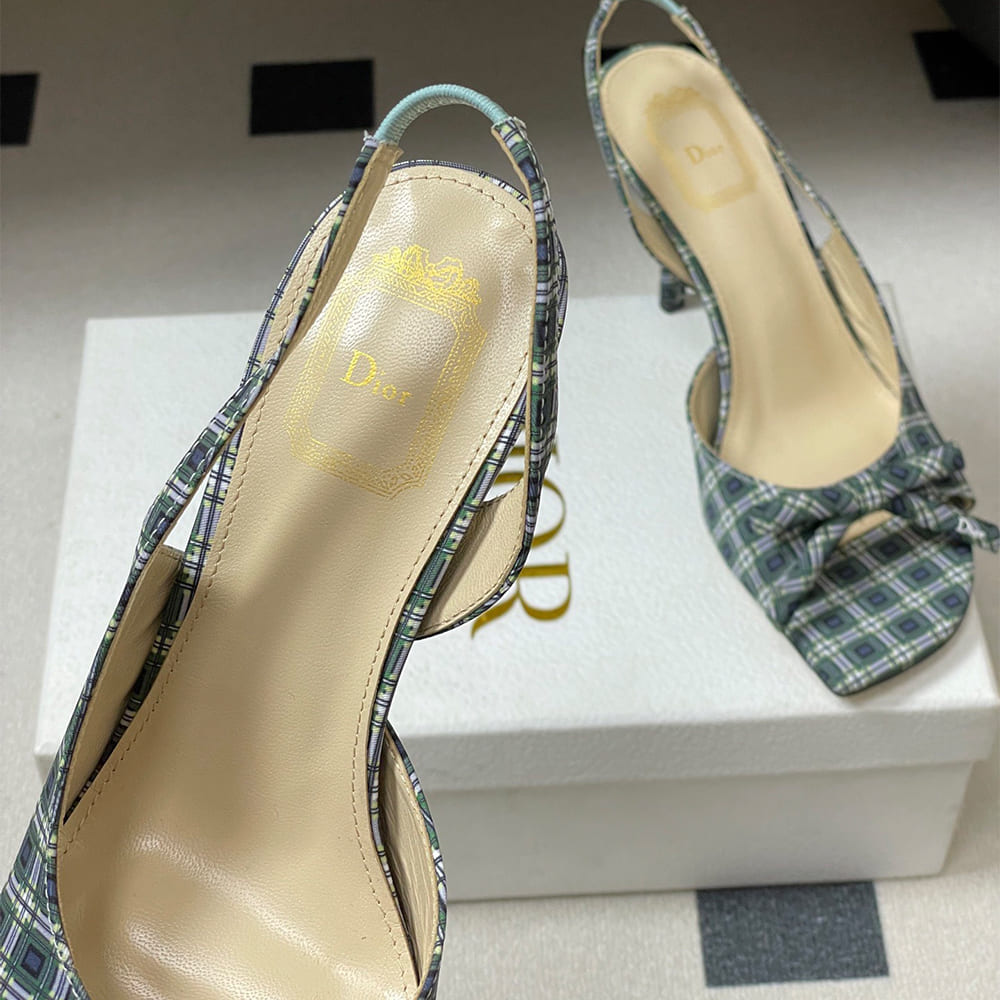 Dior Bow Heeled Slingback Sandal