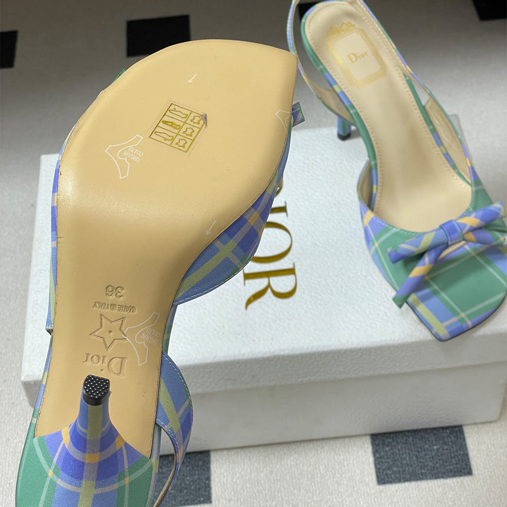 Dior Bow Heeled Slingback Sandal