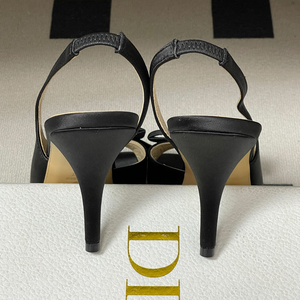 Dior Bow Heeled Slingback Sandal