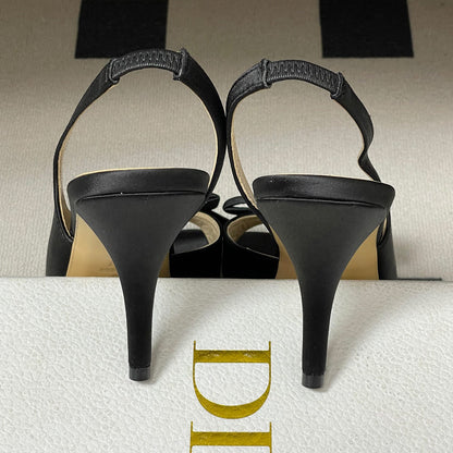 Dior Bow Heeled Slingback Sandal