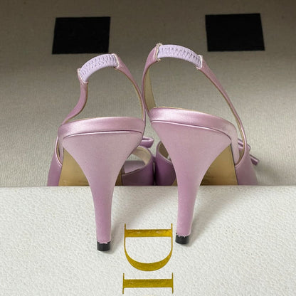 Dior Bow Heeled Slingback Sandal