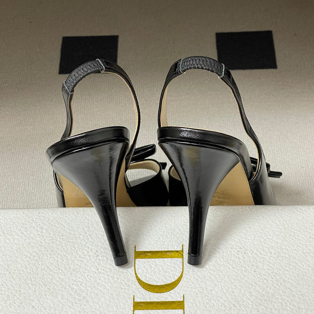 Dior Bow Heeled Slingback Sandal