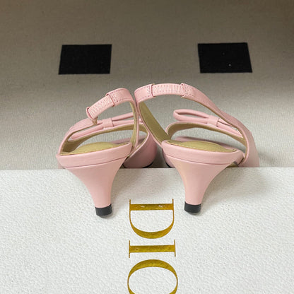 Dior Bow Heeled Slingback Sandal