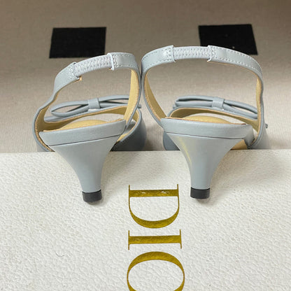 Dior Bow Heeled Slingback Sandal