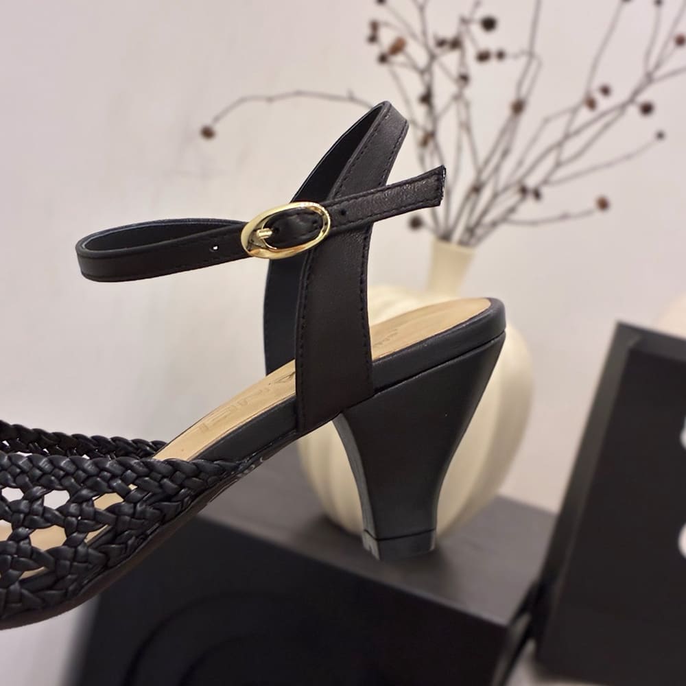 CHANEL Braided Ankle-Strap Sandals 260238
