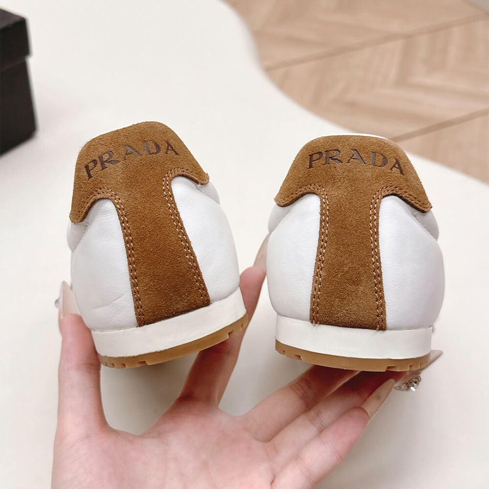 PRADA Nappa leather and suede sneakers