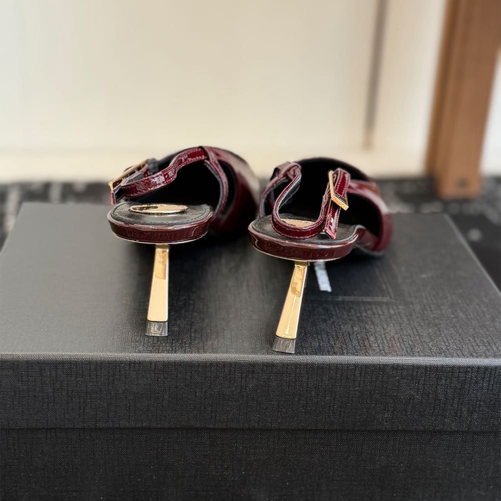 YSL LEE slingback pumps in patent leather