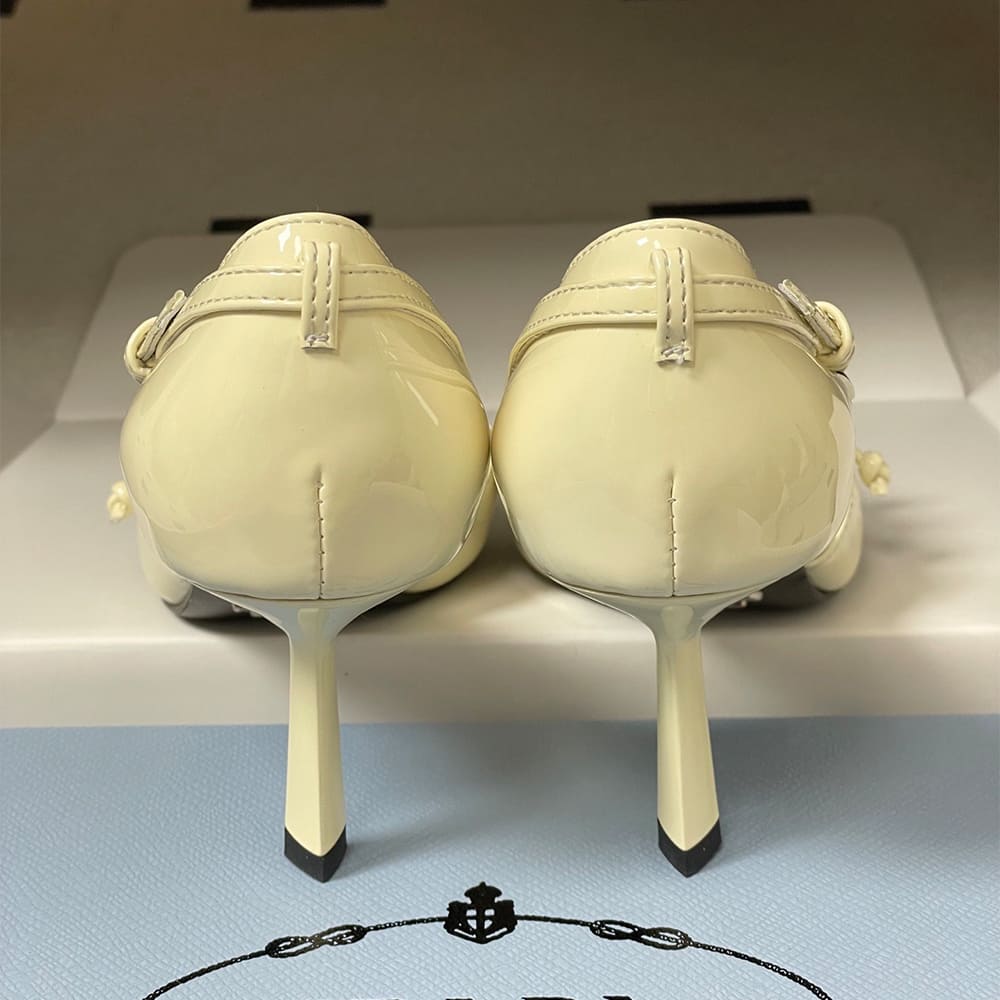 Prada Open-side leather pumps