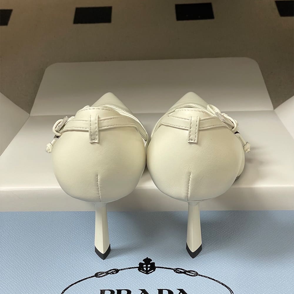 Prada Open-side leather pumps
