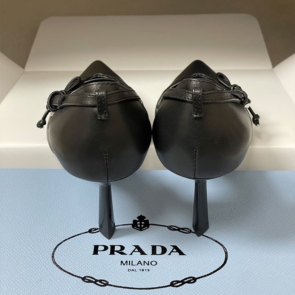 Prada Open-side leather pumps